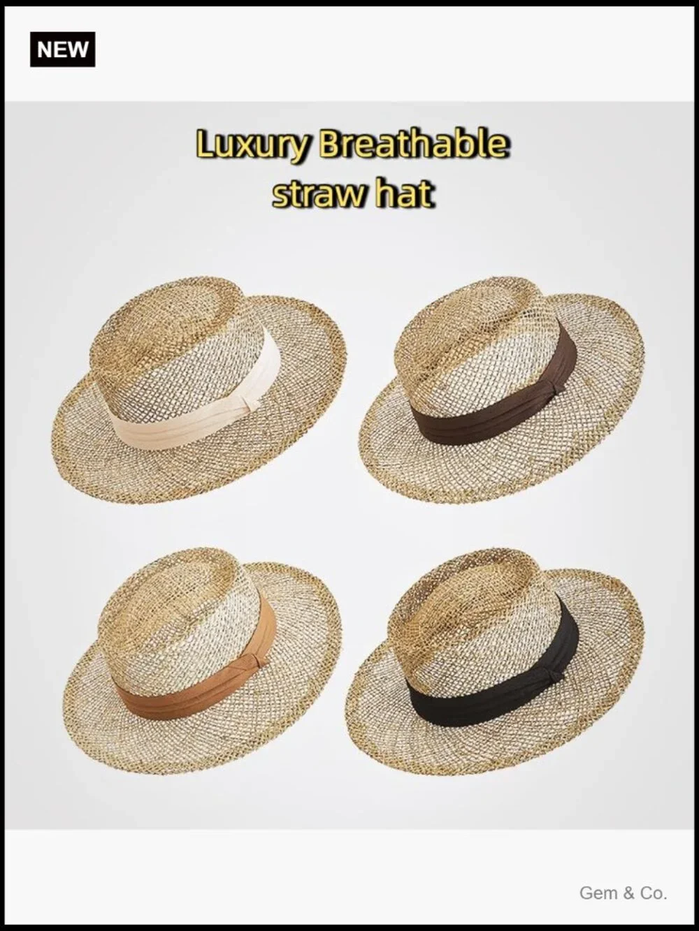 Hollow Out Straw Sun Hat for Women - Stylish Breathable Beach Vacation Visor